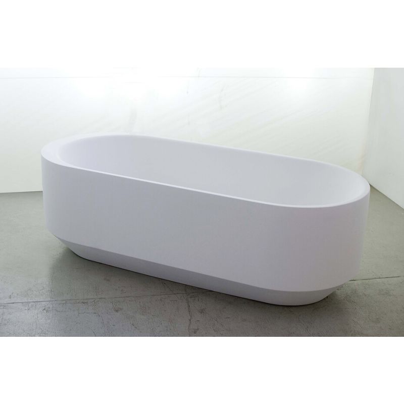 Rapsel 56 Leonard Street 56FSTUB 72" Freestanding Bathtub in White by Herzog & De Meuron