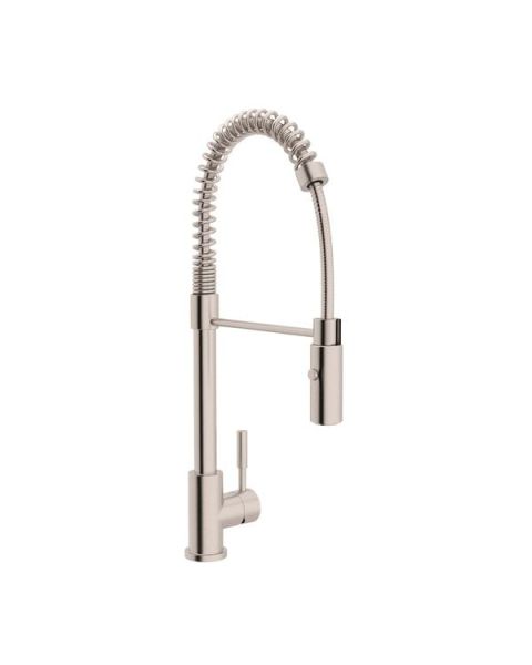 Rohl R7521SS Lux Side Lever Stainless Steel Pro Pull-Down Kitchen Faucet in
