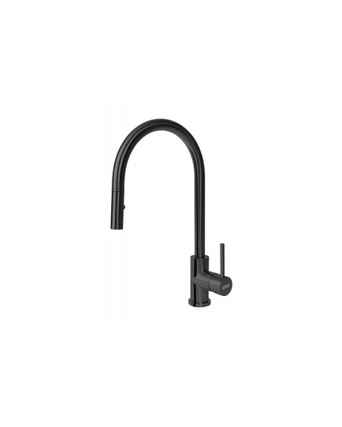 Franke FF3325BSS Eos Pull Down Kitchen Faucet in Black Stainless Steel