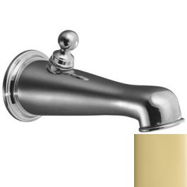 Kohler 330-PB Antique wall-mount diverter bath spout with 3/4" NPT connection in vibrant ...