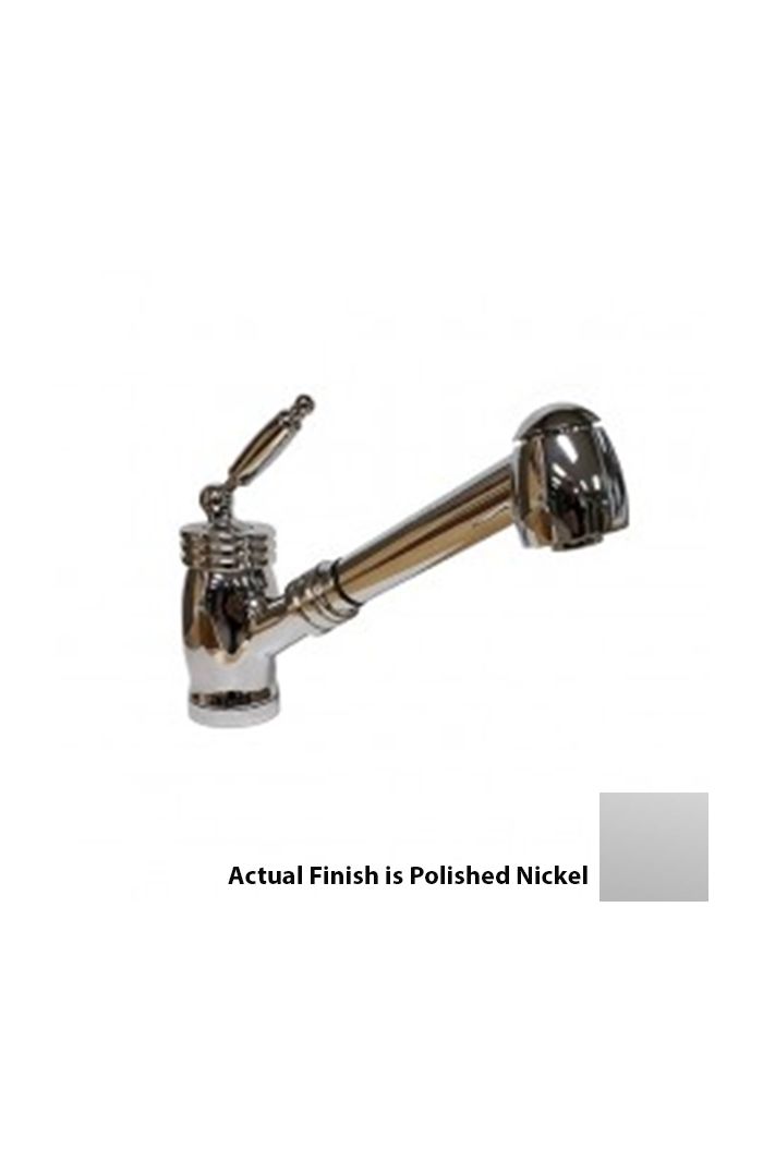 Harrington Brass Works 36-213-014 Cambridge Single Hole Pull Out Kitchen Faucet in Polished Nickel