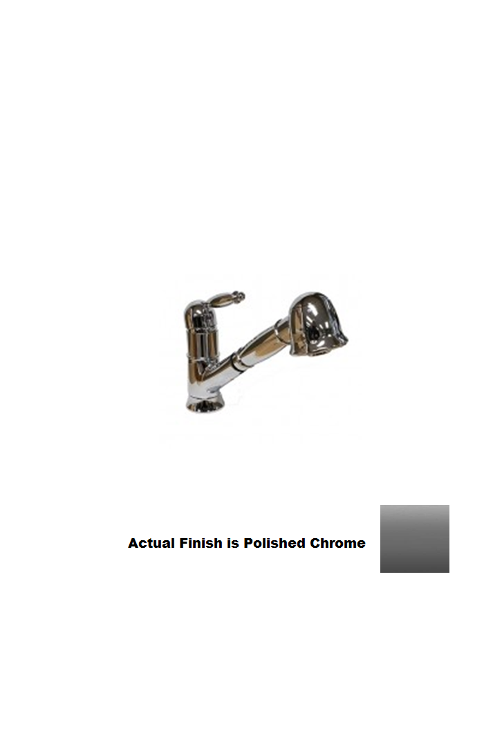 Harrington Brass Works 36-214-026 Cambridge Single Hole Pull Out Kitchen Faucet in Polished Chrome