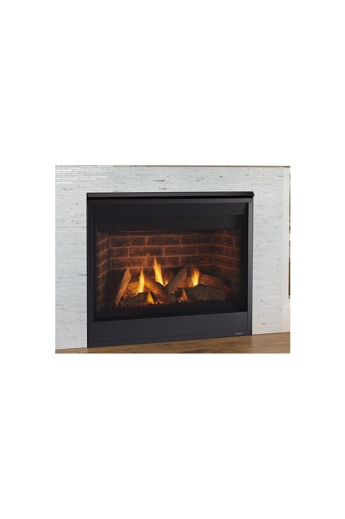 Majestic Fireplaces QUARTZ36IFTL Quartz 36" Top/RearDirect Vent Fireplace with Intellifire Touch Ignition LP in Black