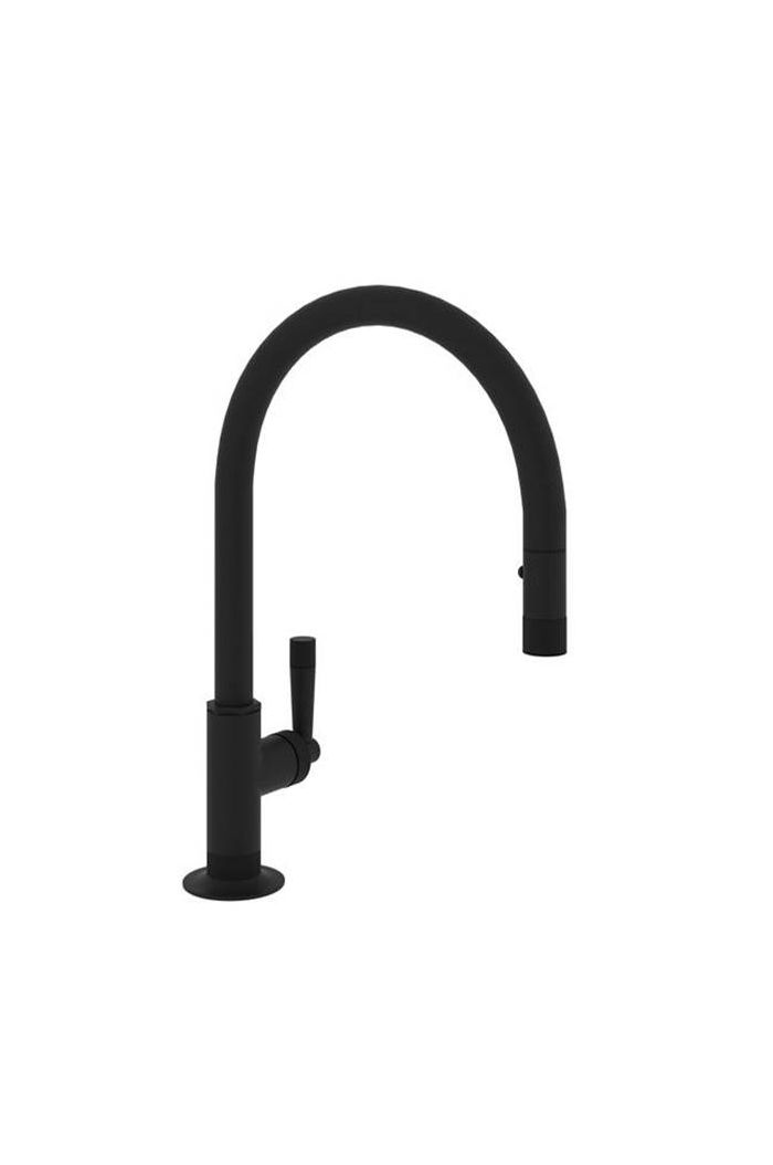 Rohl MB7930LMMB-2 Graceline Michael Berman Pull-Down Kitchen Faucet in Matte Black