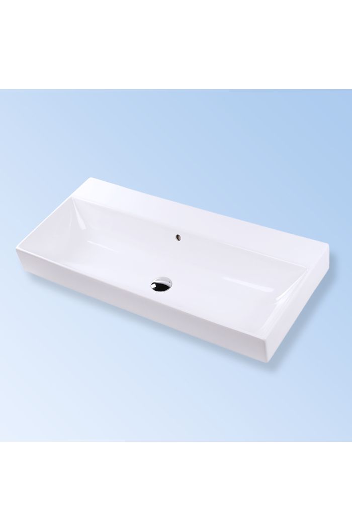 Lacava 5233L-10 AQUASEI Lavatory Floor-standing metal console stand with a towel bar in White