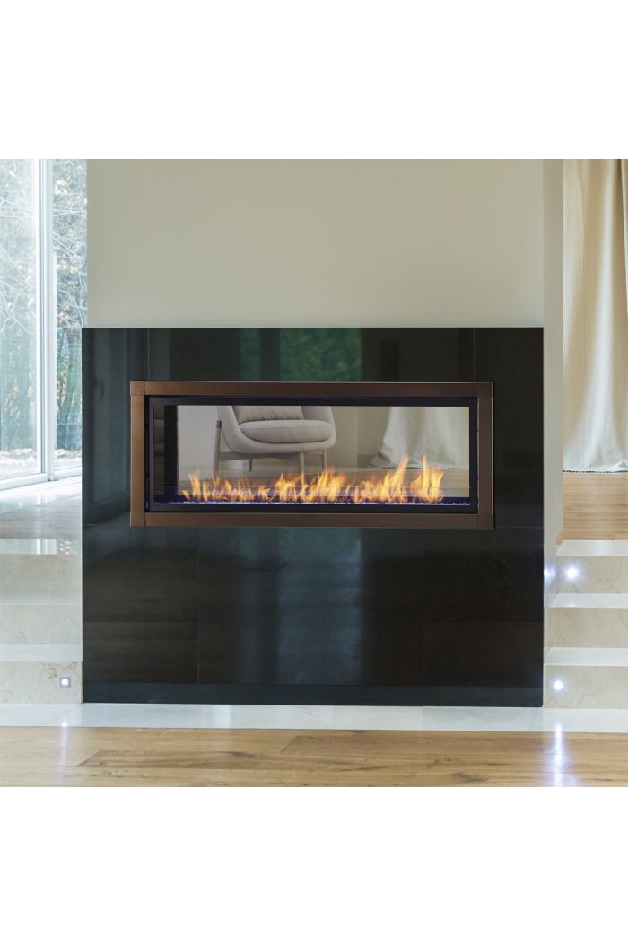 Monessen AVFLST48NIP 48" Artisan 39 MBtu Vent Free See-Through Linear Fireplace, LPI Plus,Natural Gas