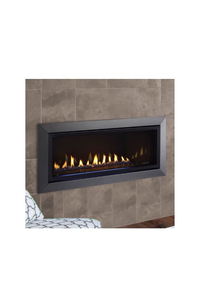 Majestic Fireplaces JADE42IN-B JADE 42" Natural Gas Direct Vent Fireplace w/ Intellifire Touch System Passive Heat Capable in Black